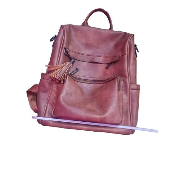 Large leather rucksack backpack Bohemian - Picture 2 of 8